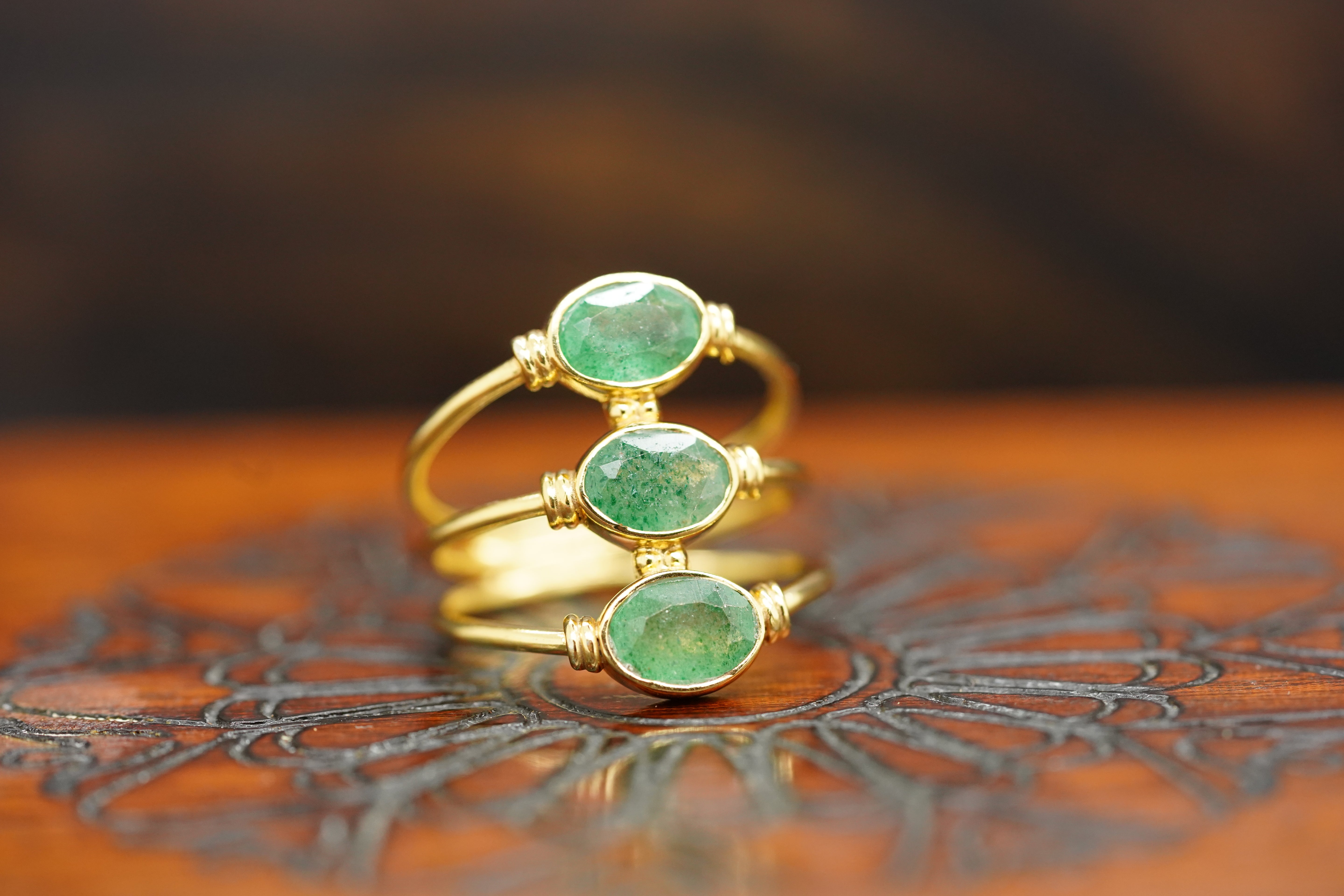 aventurin ring, schmuck aventurin, aventurin schmuck, ring aventurin, grüner aventurin ring, aventurin ring gold, ring vergoldet, vergoldeter ring, Edelstein ring, doli ring

