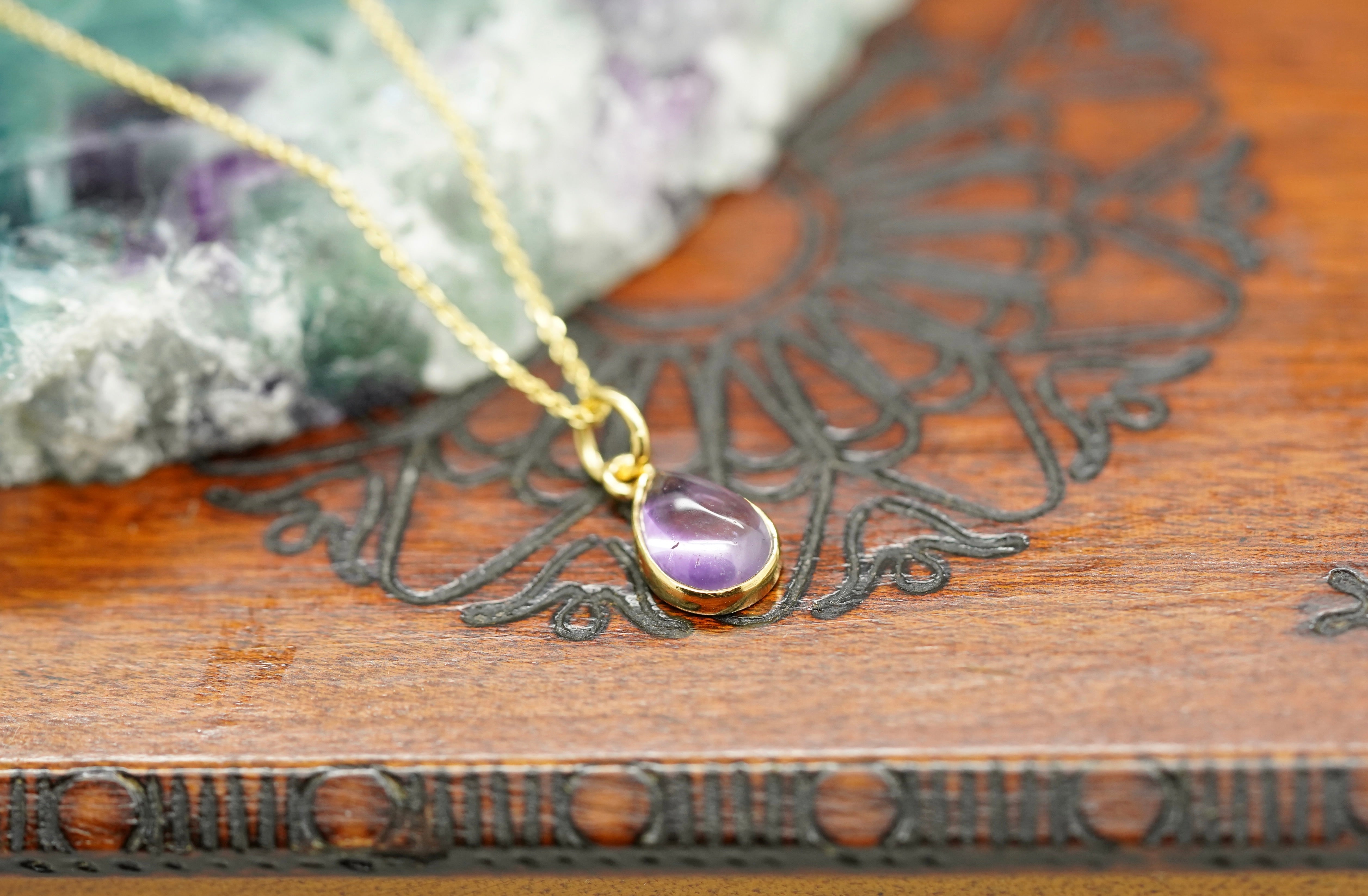 amethyst kette, echte amethyst kette, amethyst kette gold, onida kette, edelstein kette, kette mit edelstein, amethyst anhänger
