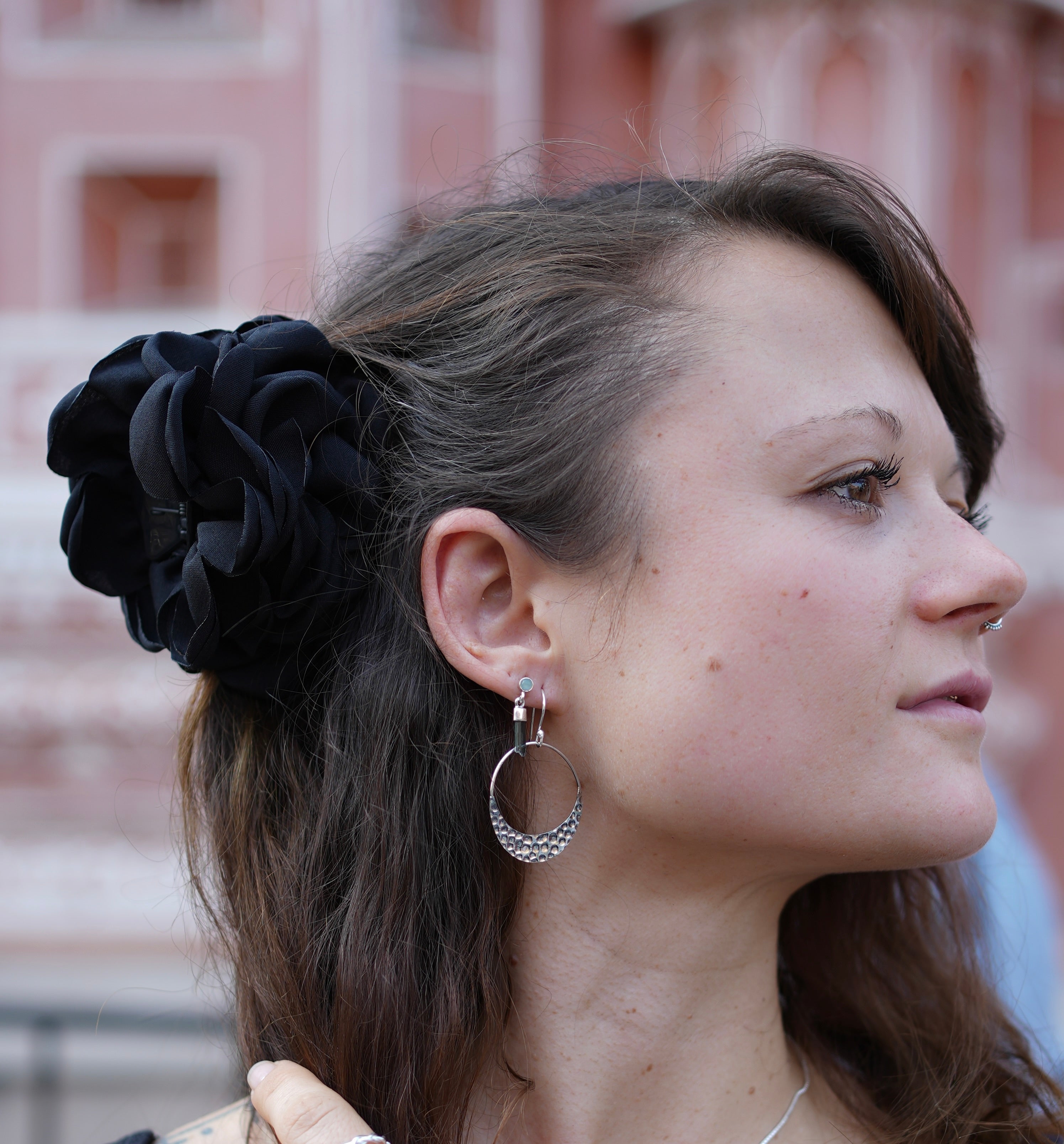 Ohrringe Gehämmert, Tribal Ohrringe, Ohrringe gehämmert silber, Etenia Tribal Ohrringe